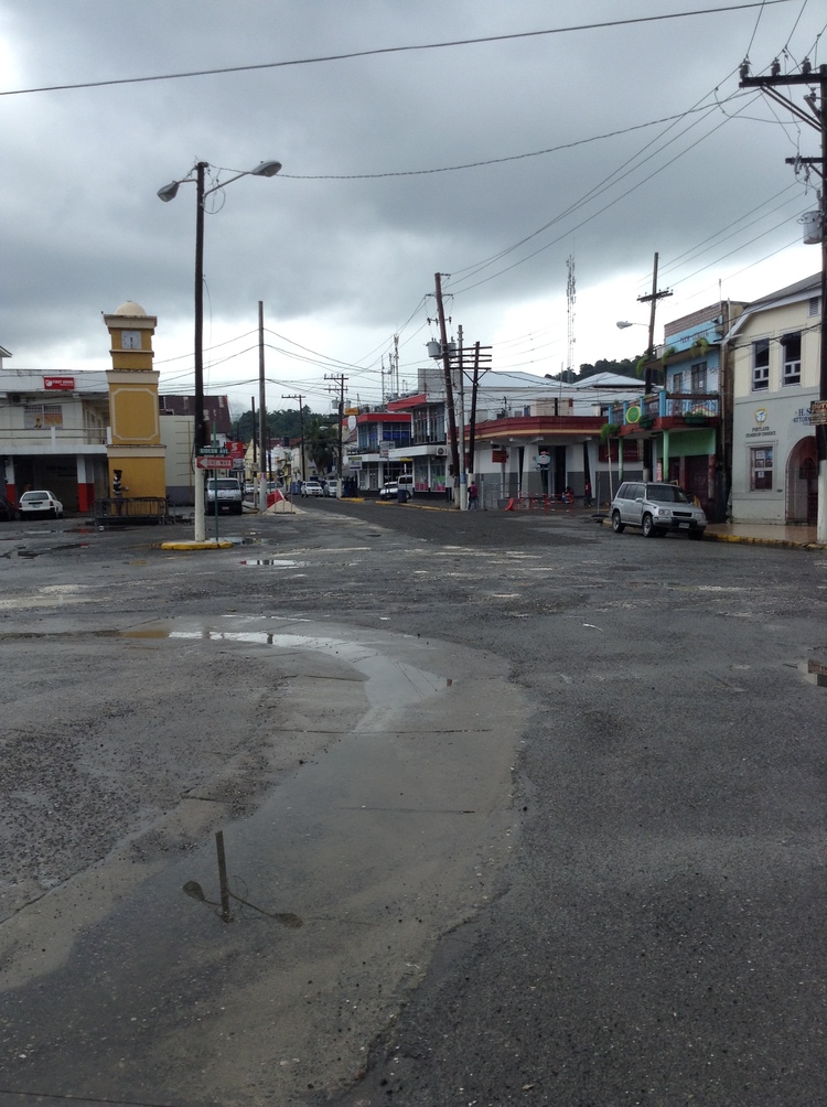 Port Antonio's empty streets