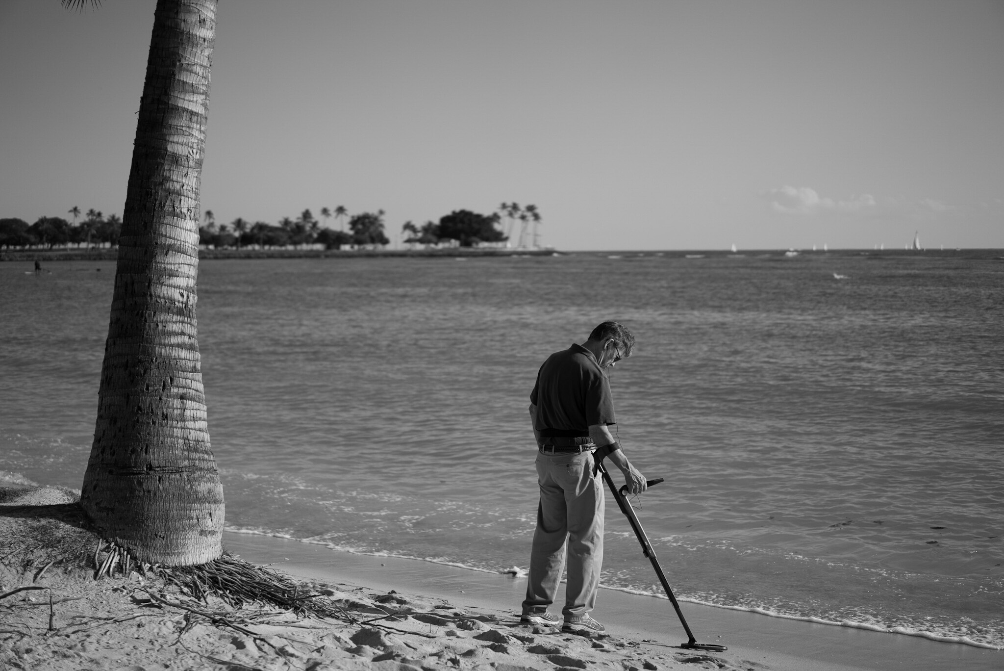 Le chercheur d'or - Ala Moana beach, Oahu
