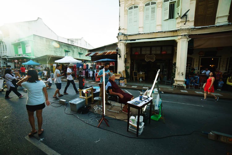 Sunday street market in Phuket town